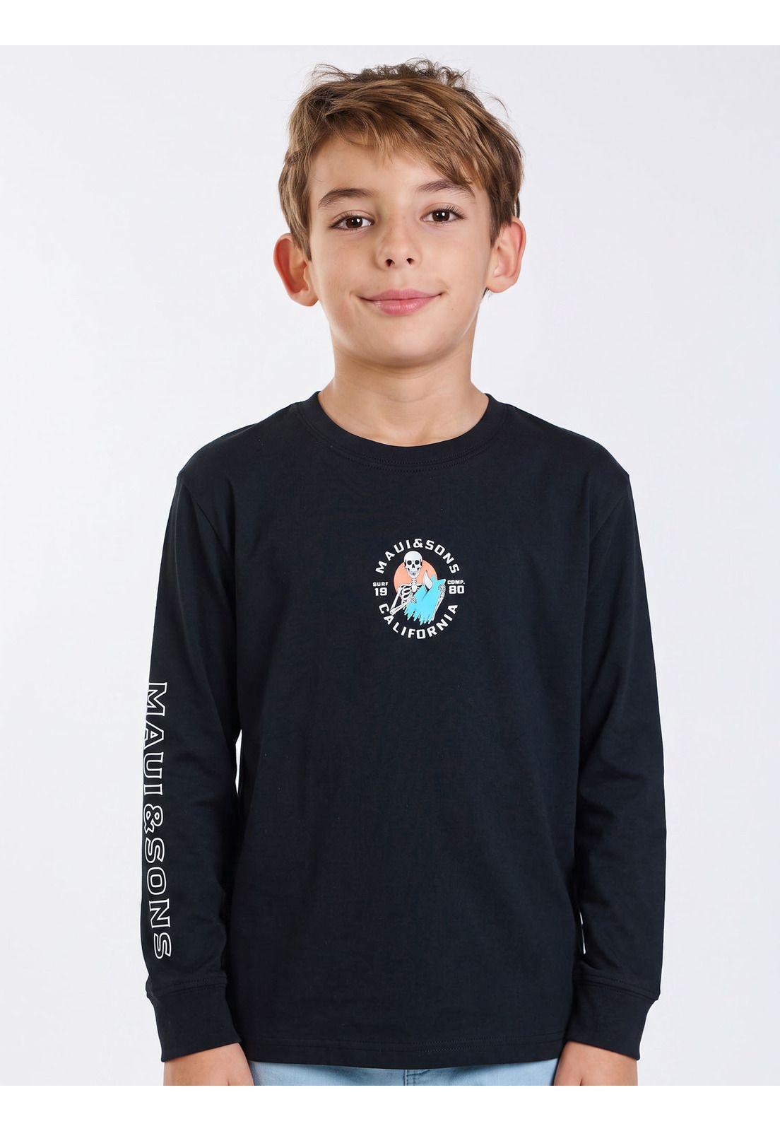 Polera ML Endless Negro Infantil Maui and Sons-3