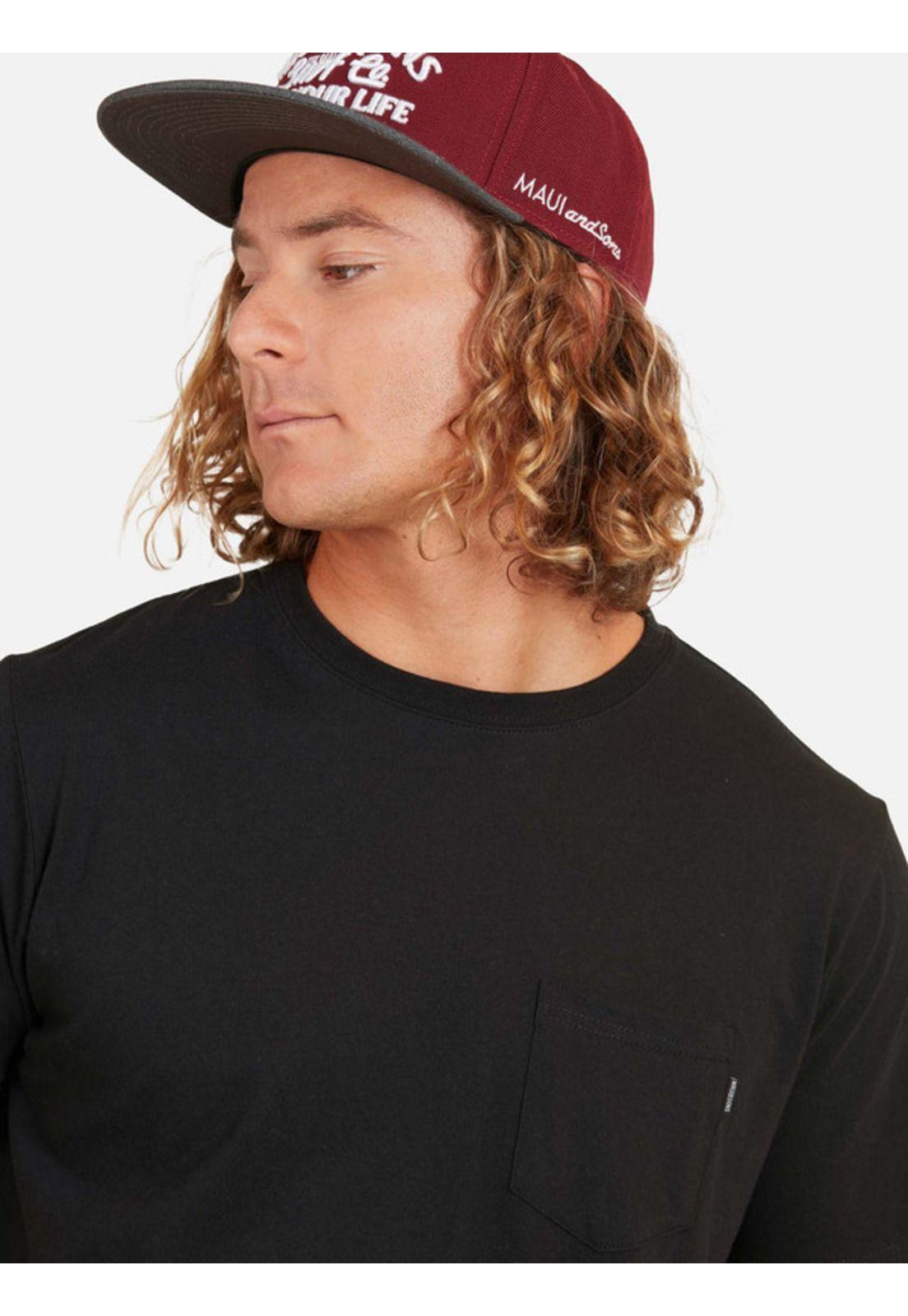 Polera Surf Pocket Basic Ss Tee Hombre Negro Maui And Sons-2