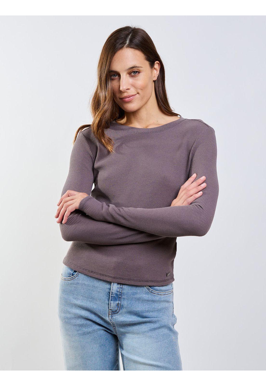 Polera ML Cerdeña Café Mujer Maui And Sons-5