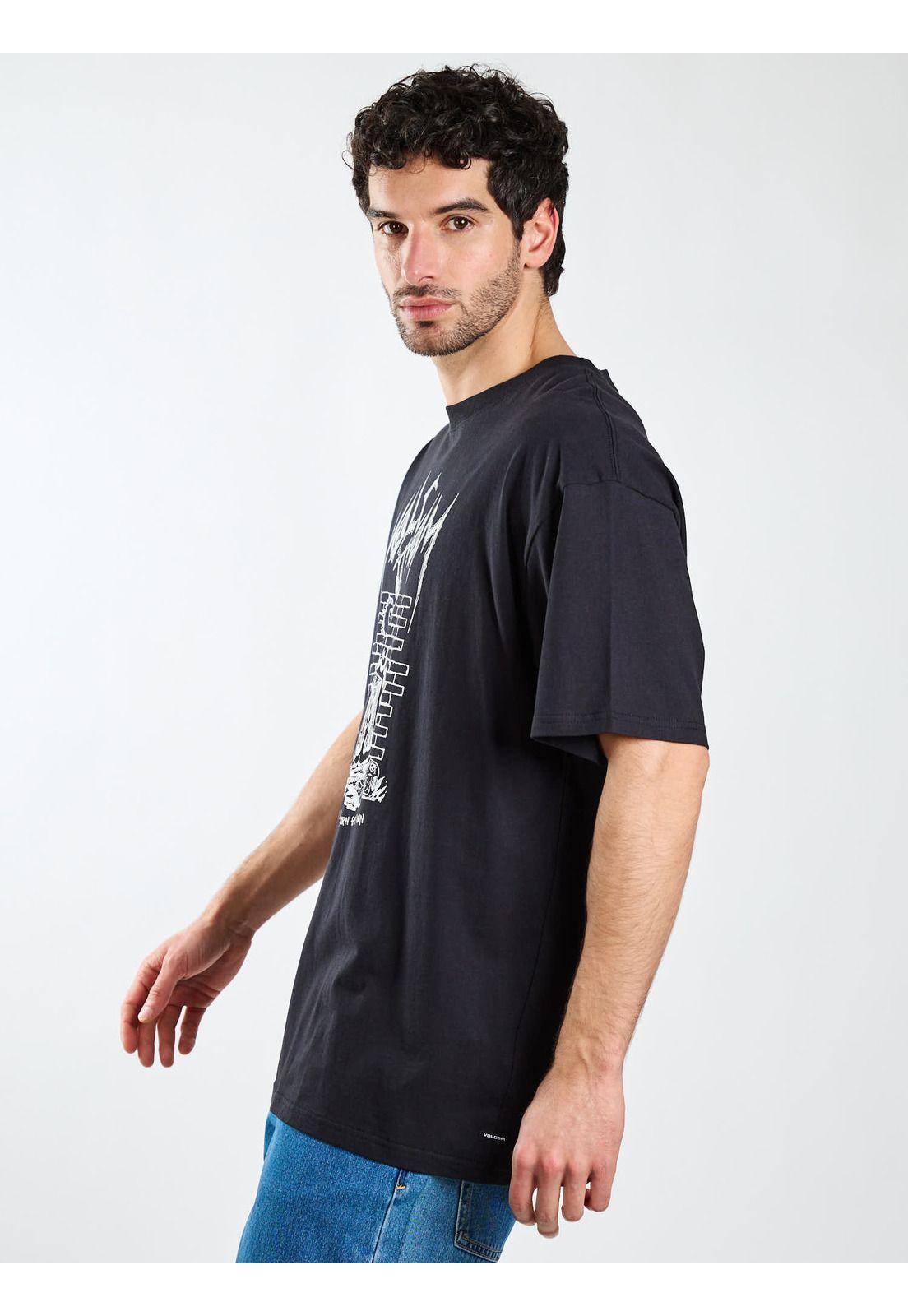 Polera Oversize Perseverance Negro Hombre Volcom-2