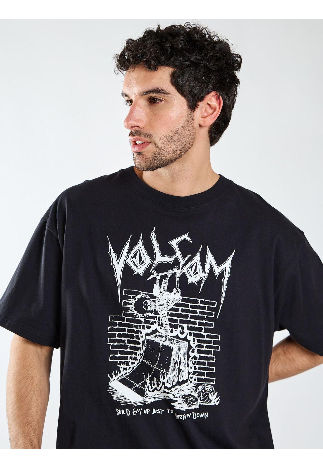 Polera Oversize Perseverance Negro Hombre Volcom-3