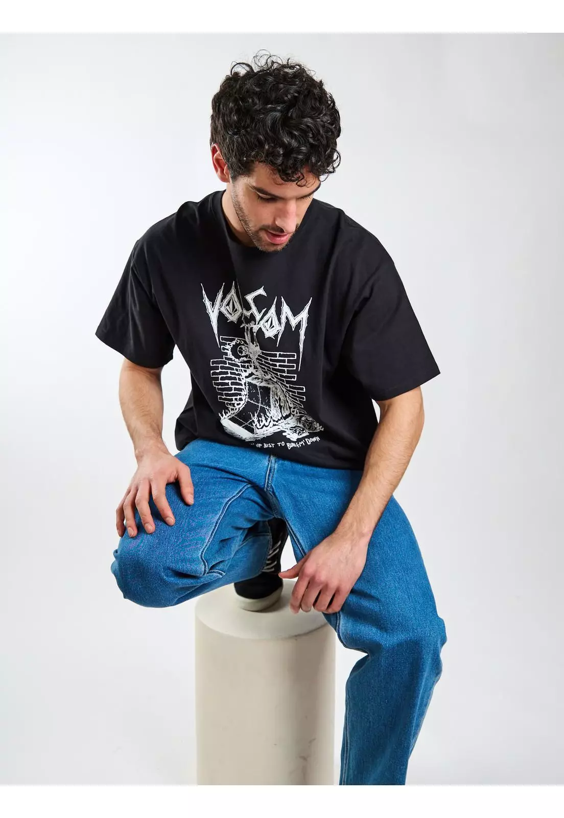 Polera Oversize Perseverance Negro Hombre Volcom-6