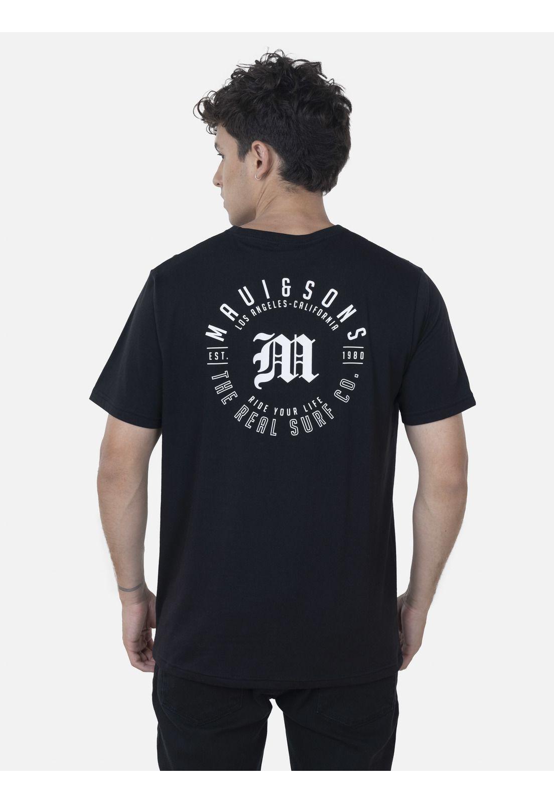 Polera Hombre MEDIEVAL SS TEE Negro Maui and Sons-1