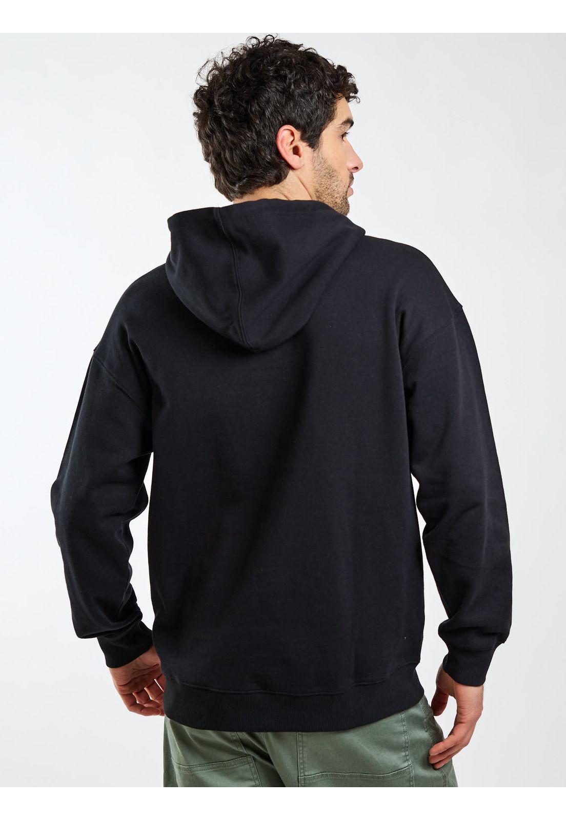 Poleron Canguro Pulse Negro Hombre Volcom-1
