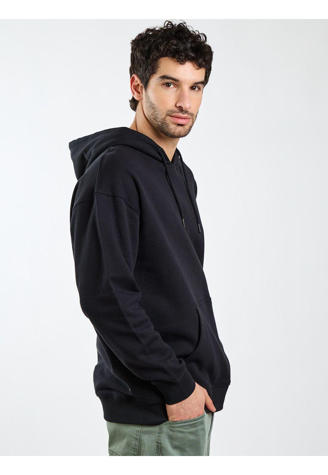 Poleron Canguro Pulse Negro Hombre Volcom-2