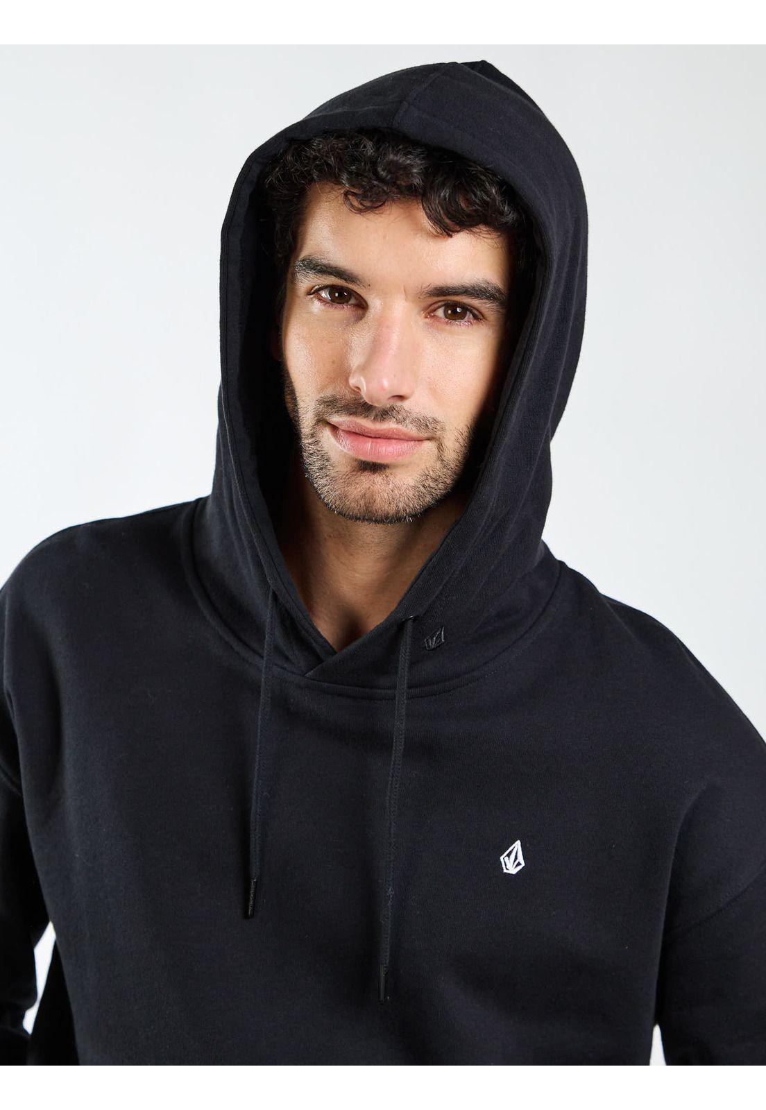 Poleron Canguro Pulse Negro Hombre Volcom-4
