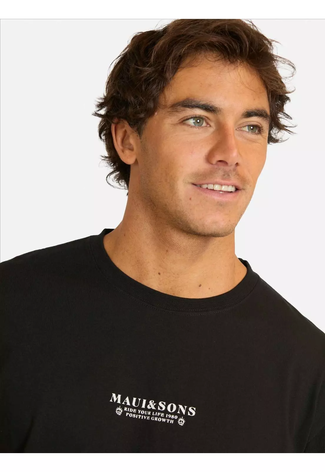 Polera MC Nekodu Negro Hombre Maui And Sons-2