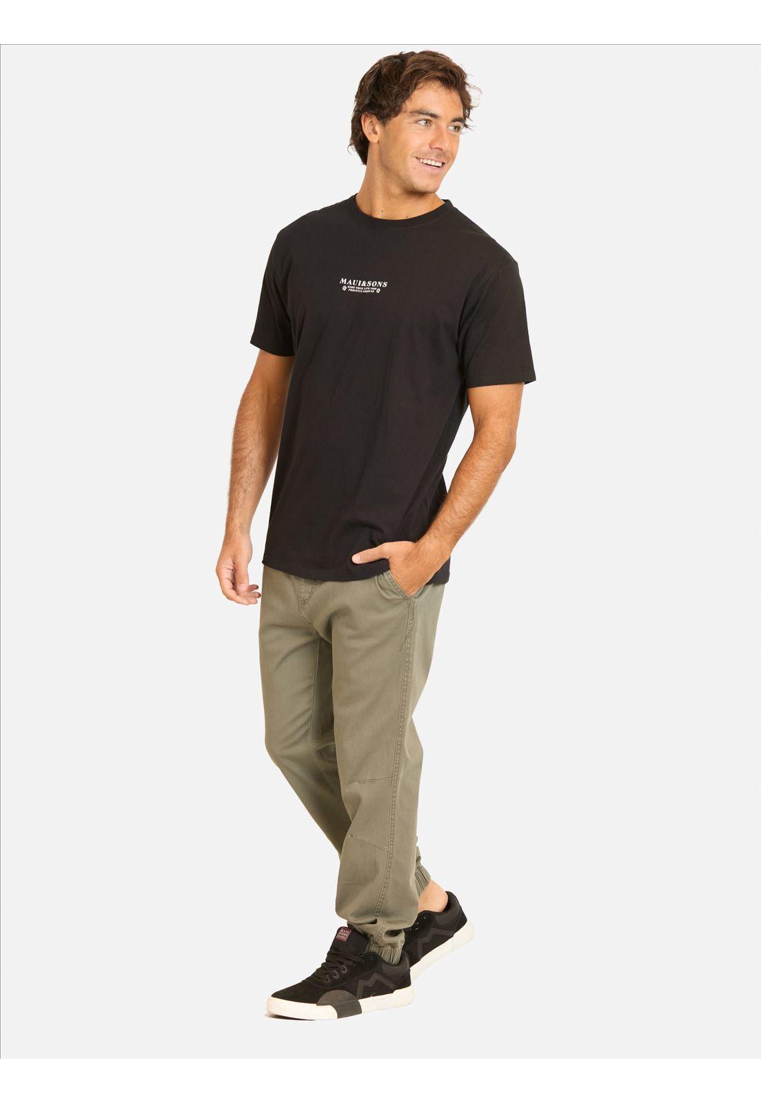 Polera MC Nekodu Negro Hombre Maui And Sons-3