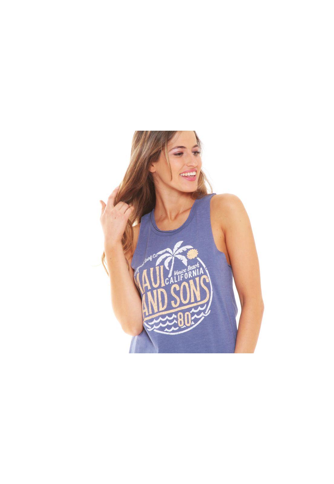 Polera Mujer 5P141-WV20 Azul Maui and Sons-2