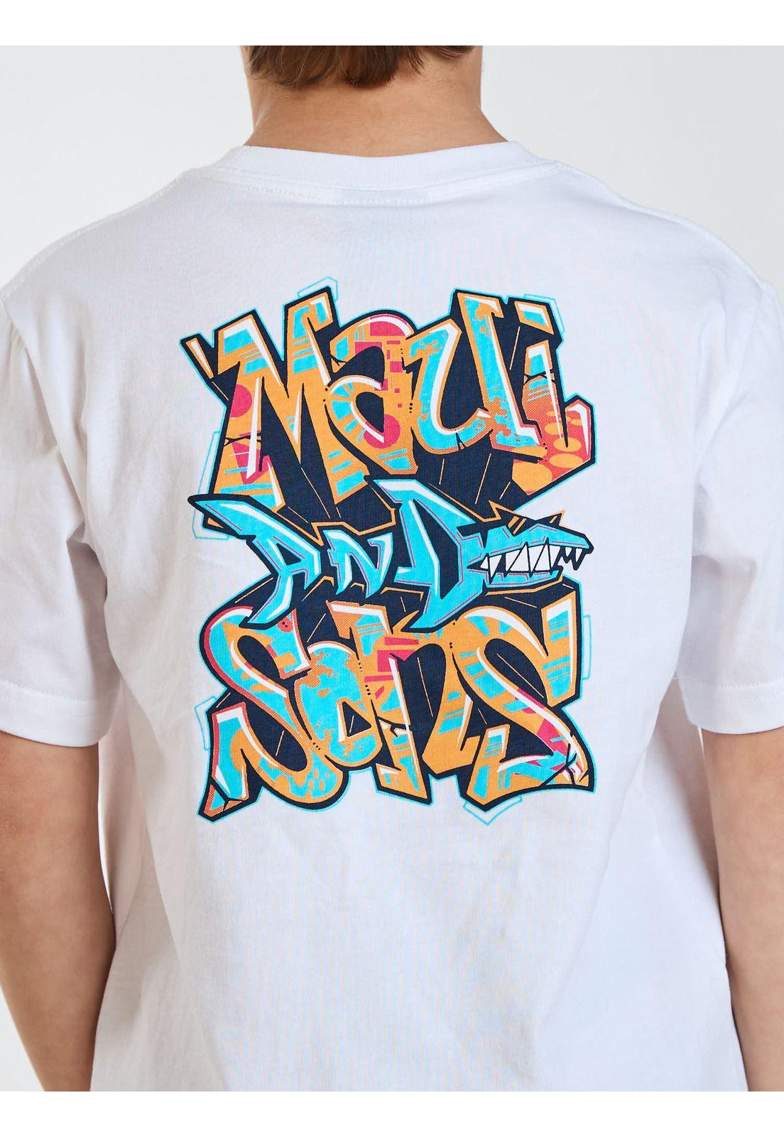 Polera MC Sunset Blanco Infantil Maui and Sons-3