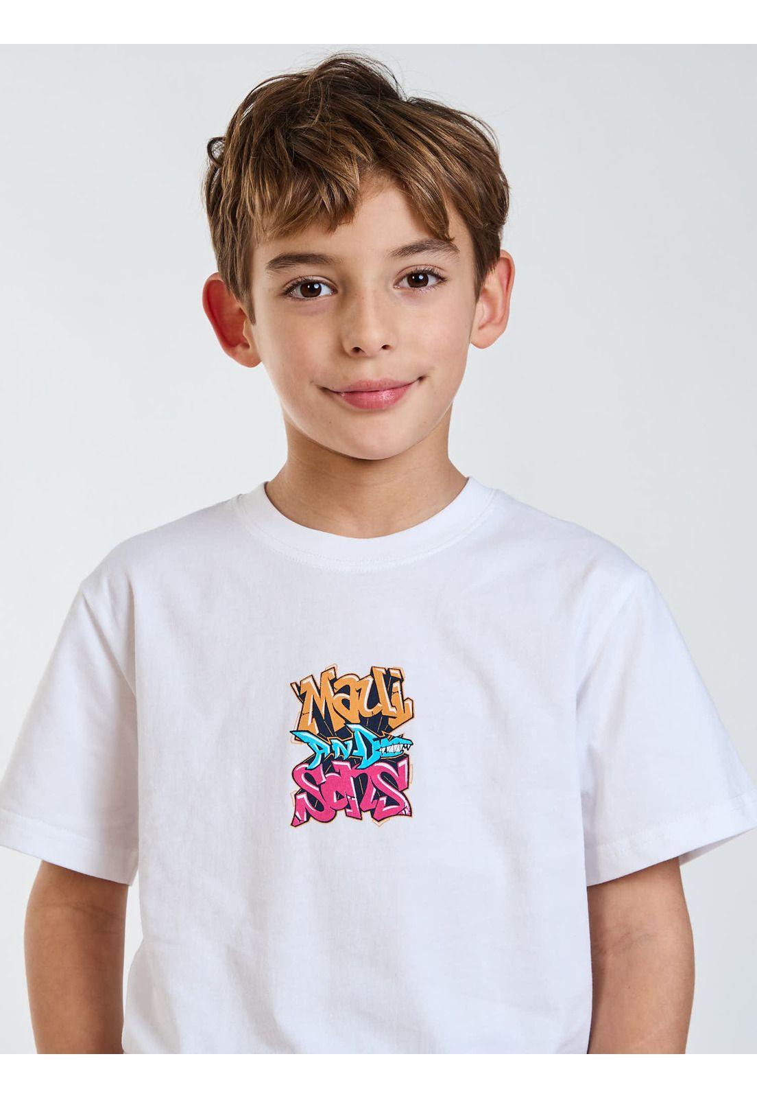 Polera MC Sunset Blanco Infantil Maui and Sons-4