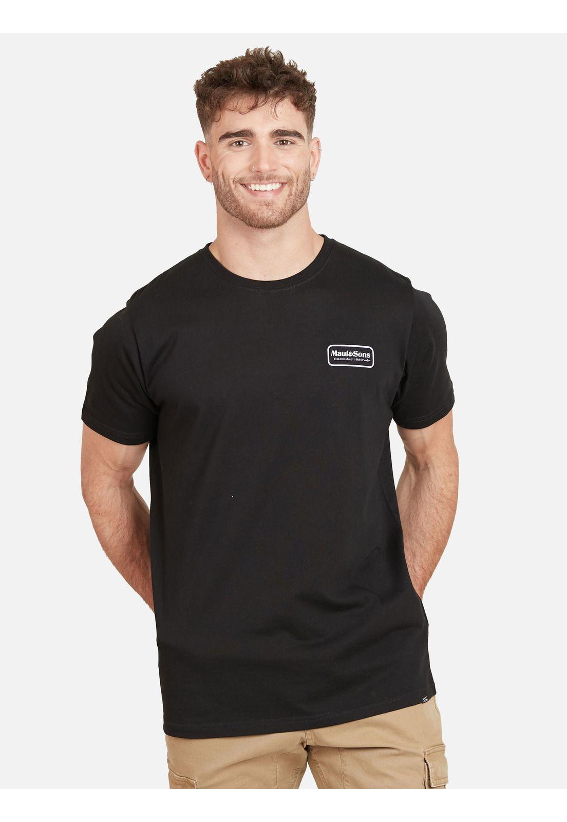 Polera SURFERS PARADISE SS TEE Hombre Negro Maui & Sons-0
