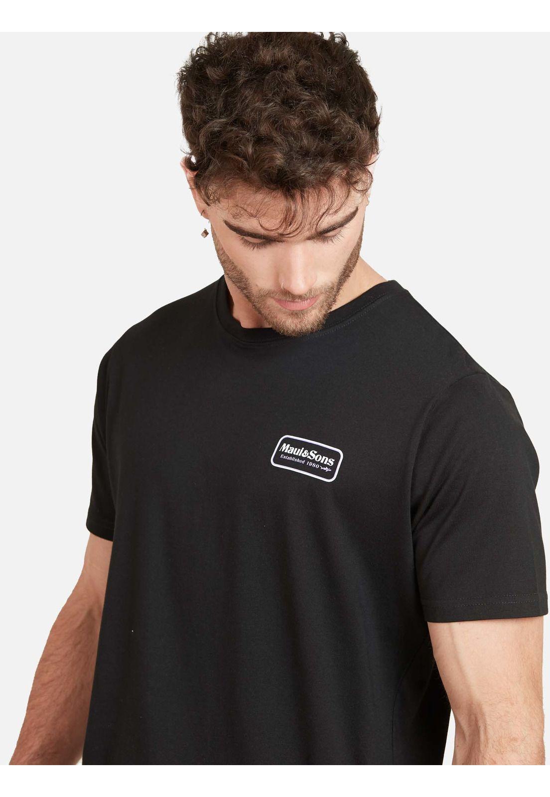Polera SURFERS PARADISE SS TEE Hombre Negro Maui & Sons-2