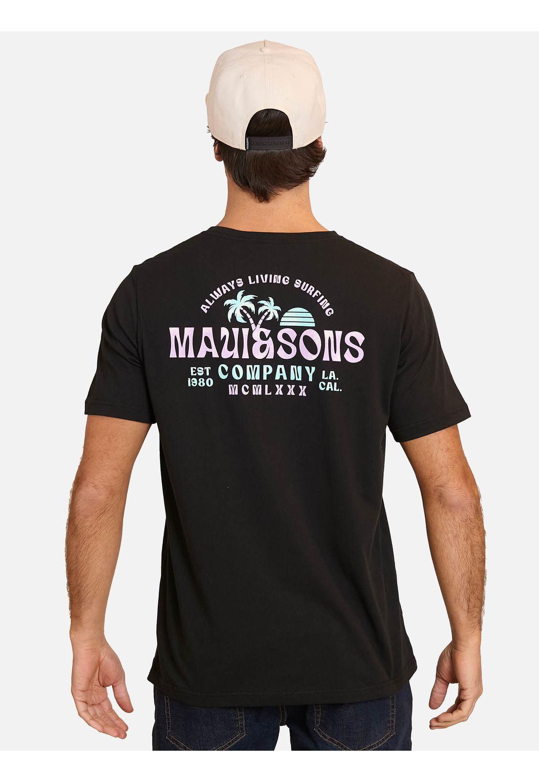 Polera MC Always Living Surfing Negro Hombre Maui And Sons-1