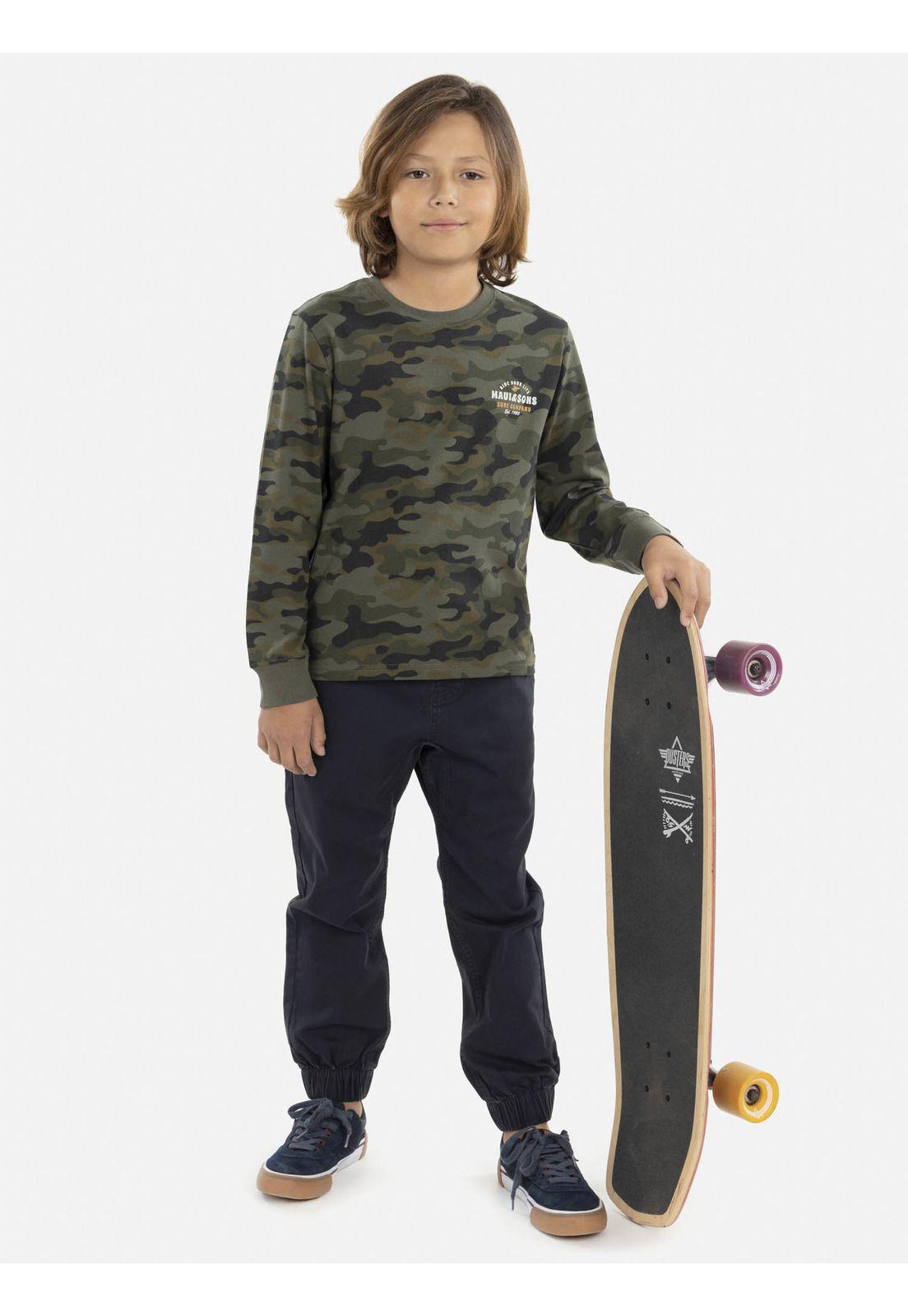 Pantalon Jogger Fit Niño Azul Maui And Sons-1