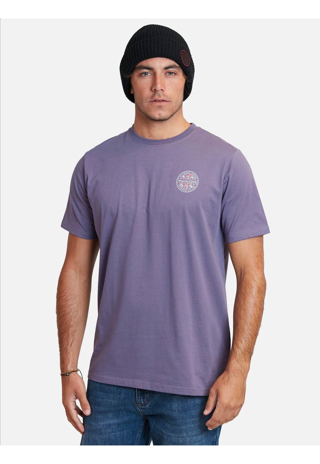 Polera art etnica desing ss tees Morado Hombre Maui And Sons-0