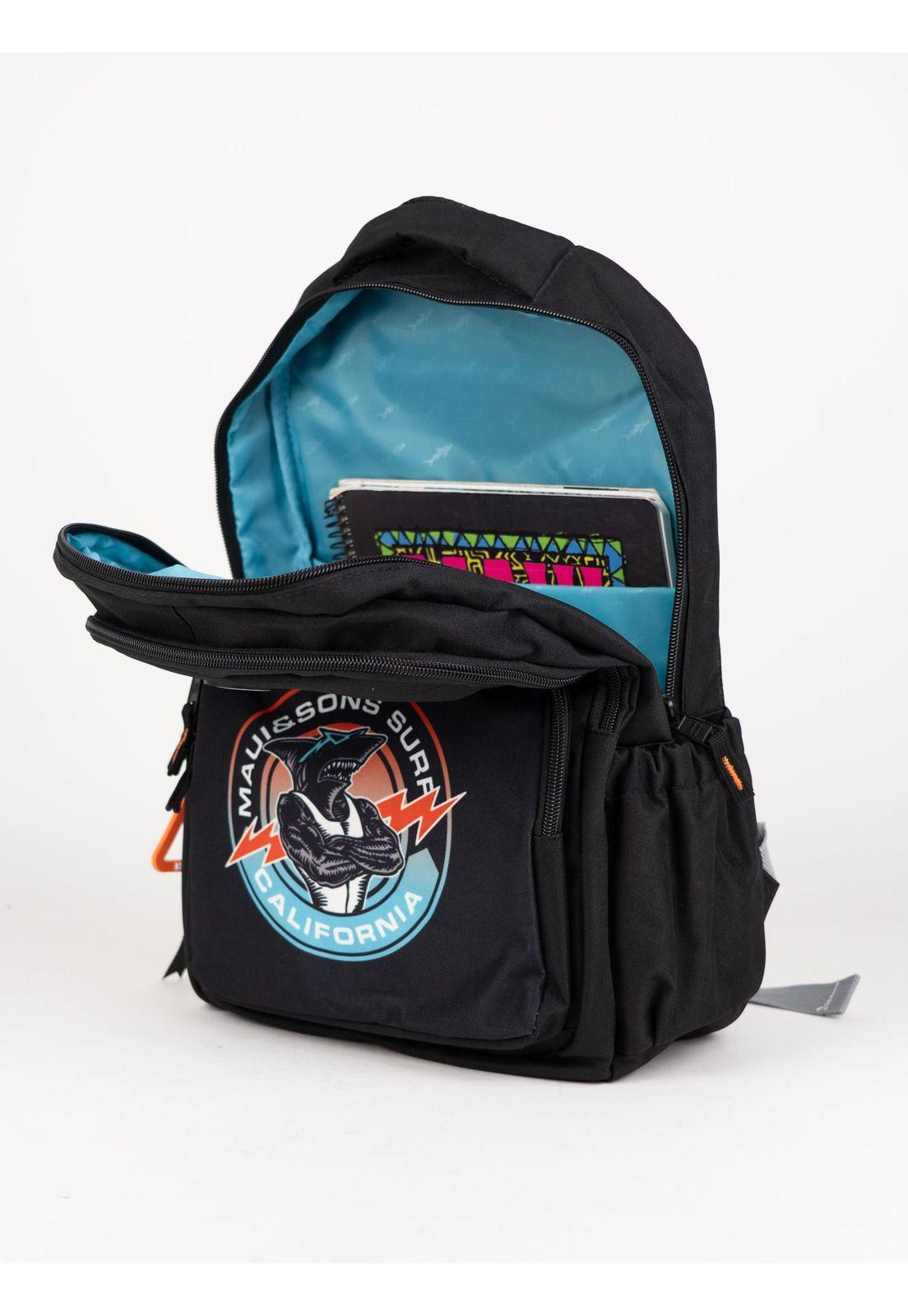 Mochila Escolar Wavora Negro Infantil Maui and sons-2