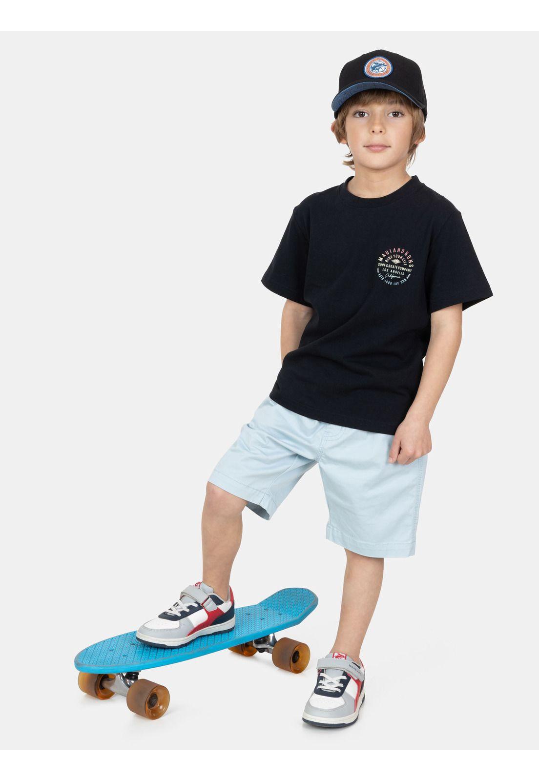 Polera MC AquaBlast Negro Infantil Maui And Sons-3