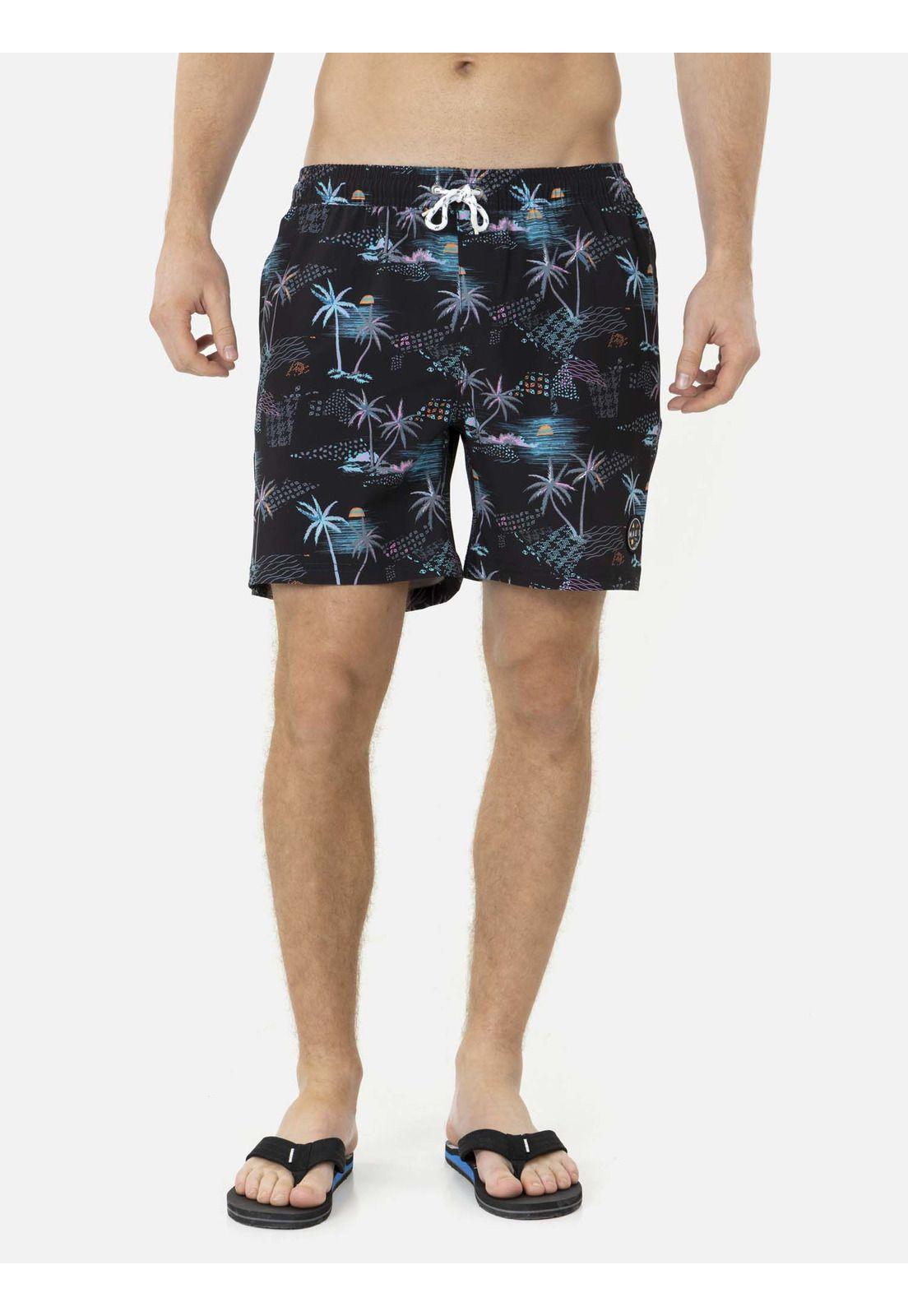 Traje de Baño Hombre Negro Maui and Sons-0