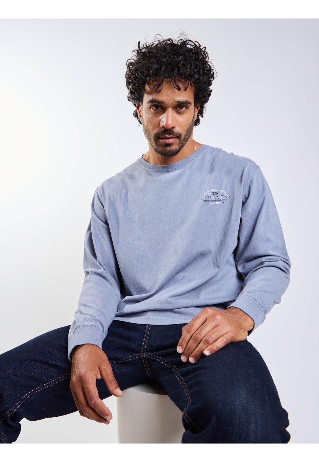 Polera ML Locals surfers Gris Hombre Maui And Sons-5