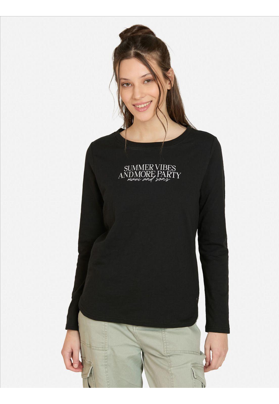 Polera ML Maurea Negro Mujer Maui And Sons-0