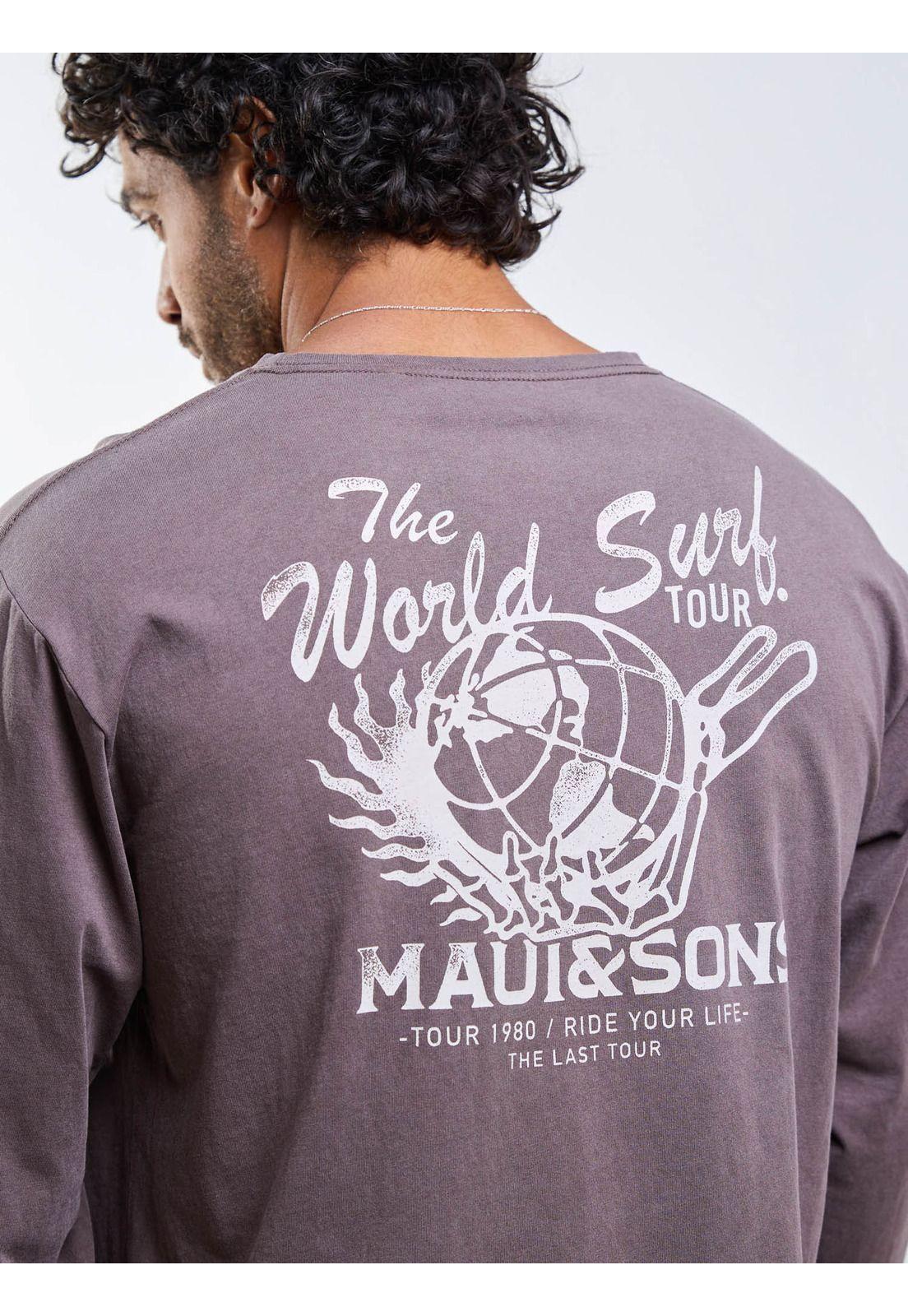 Polera ML The World Surf Café Hombre Maui And Sons-3