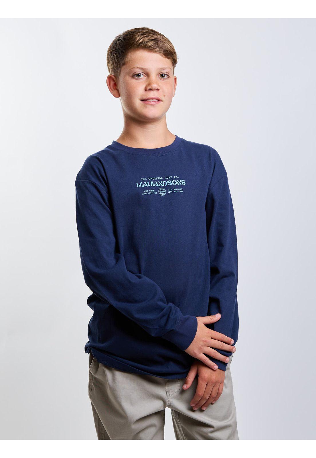 Polera ML Gulao Azul Infantil Maui And Sons-4