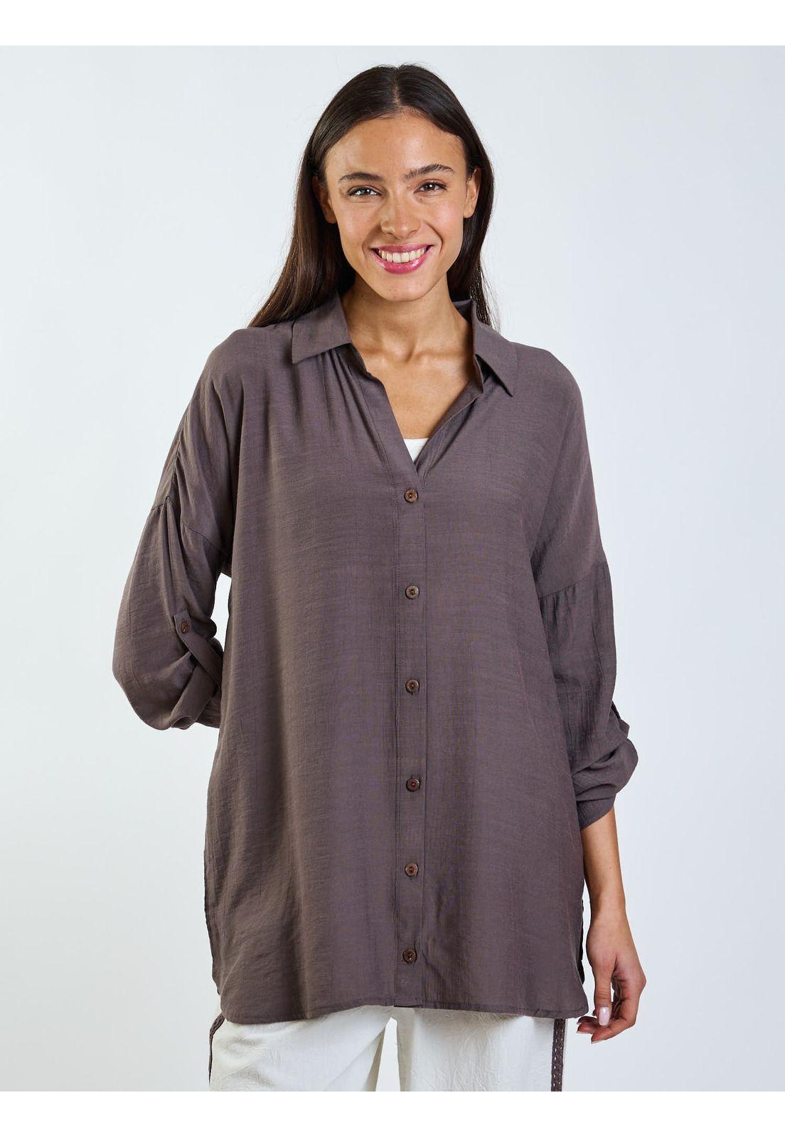 Blusa ML Ky Co Café Mujer Maui and Sons-0