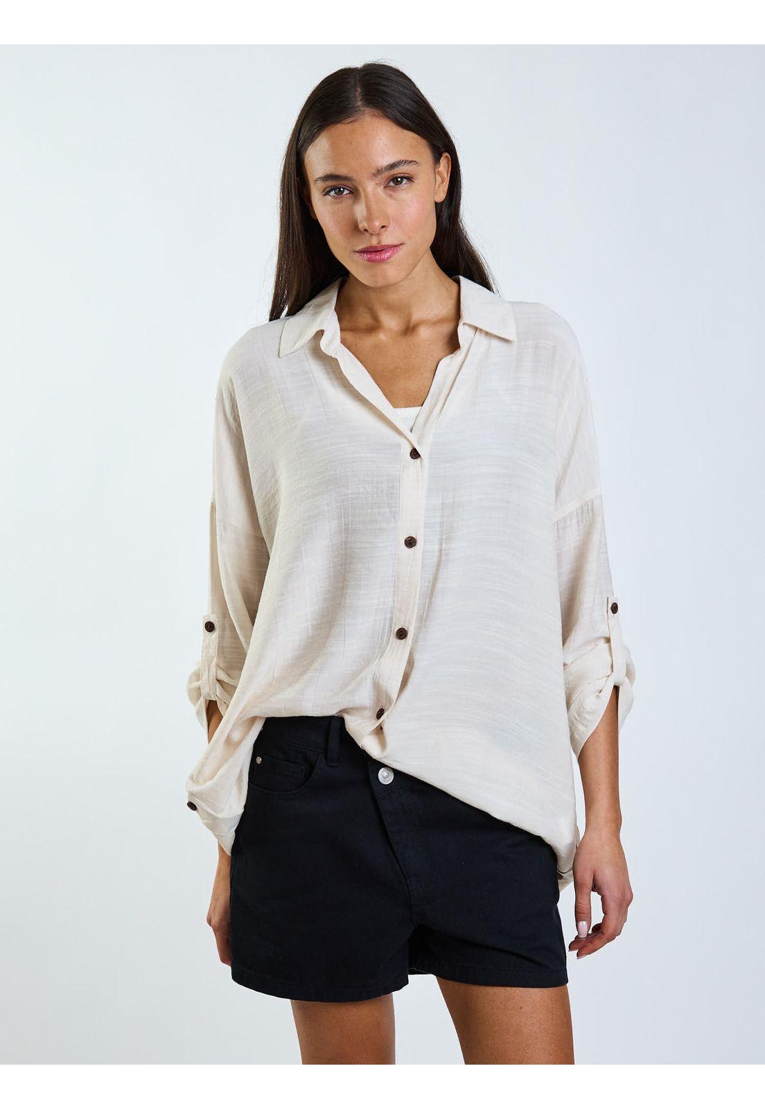 Blusa ML Ky Co Beige Mujer Maui and Sons-0