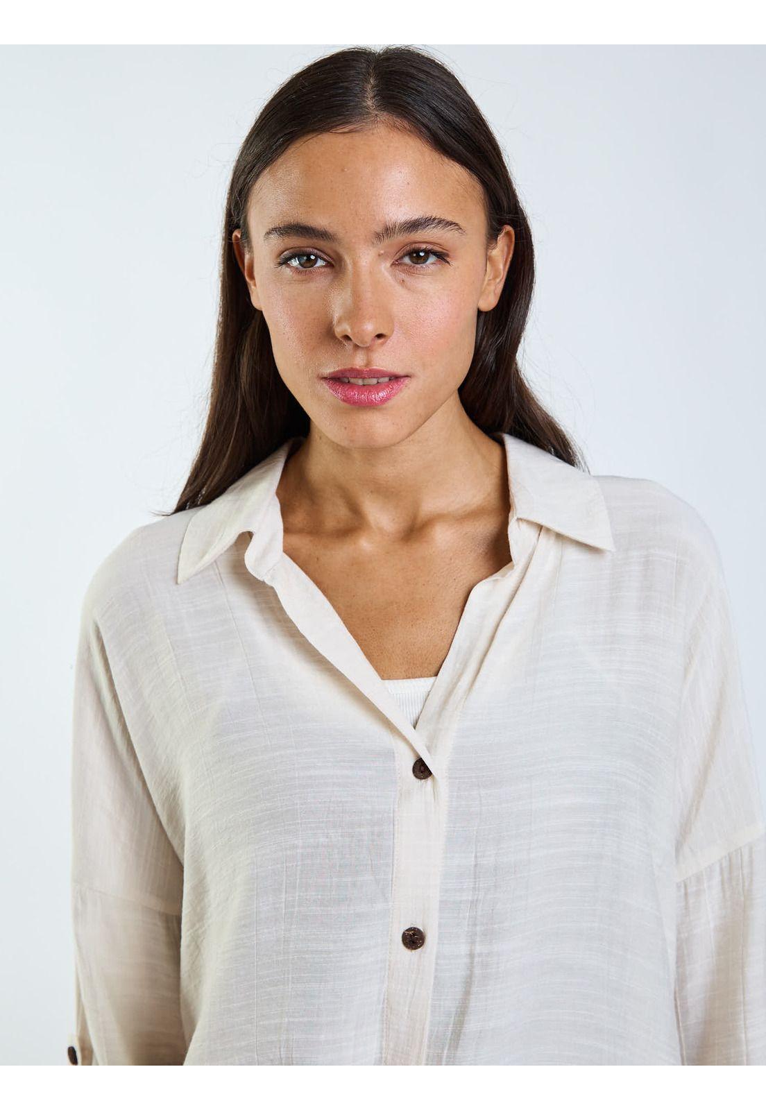 Blusa ML Ky Co Beige Mujer Maui and Sons-3