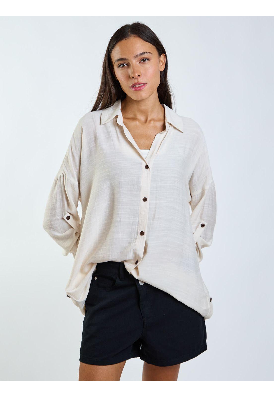 Blusa ML Ky Co Beige Mujer Maui and Sons-6