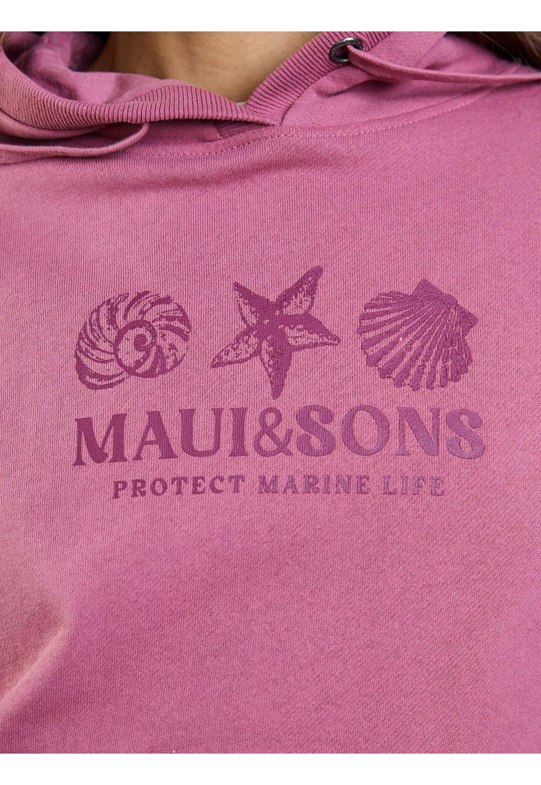 Poleron Canguro Kira Rosado Mujer Maui and Sons-5
