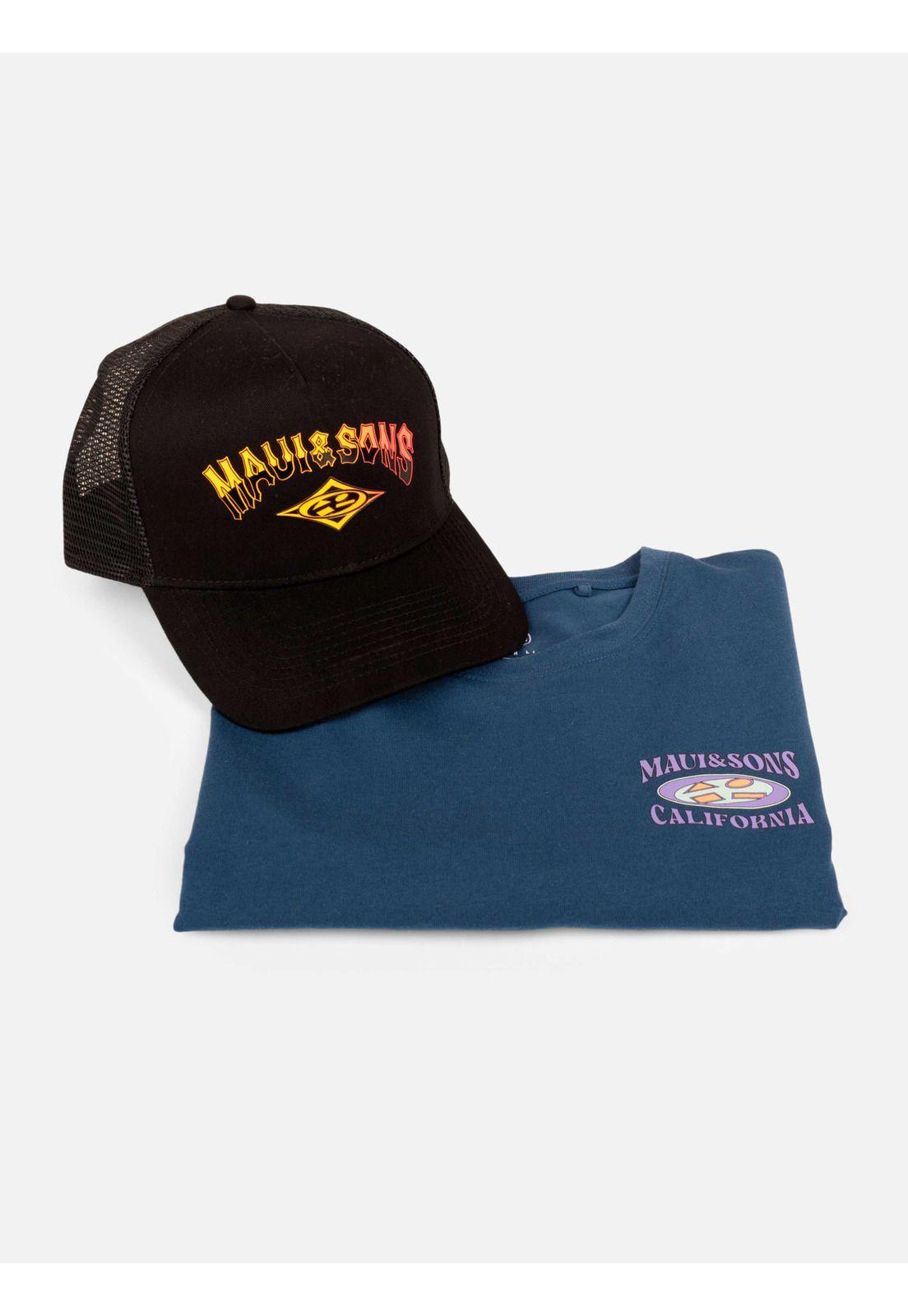 Pack Polera Jockey Solar Azul Infantil Maui And Sons-3
