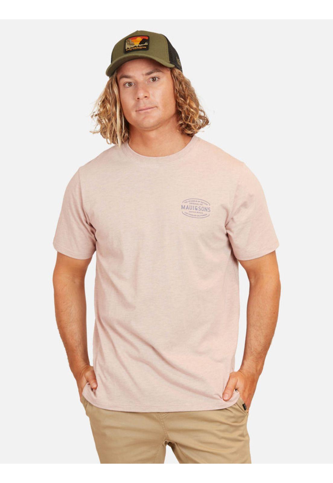 Polera Skull Pina B Hombre Rosado Maui And Sons-0