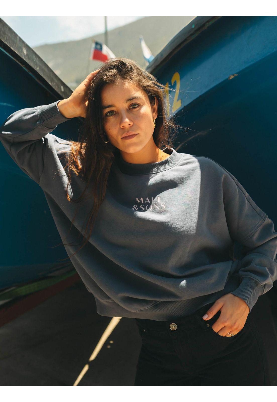 Poleron CR Tasmania Azul Mujer Maui And Sons-2