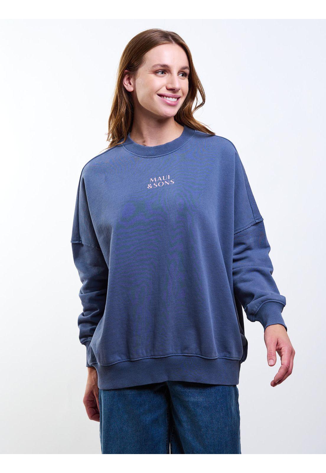 Poleron CR Tasmania Azul Mujer Maui And Sons-3