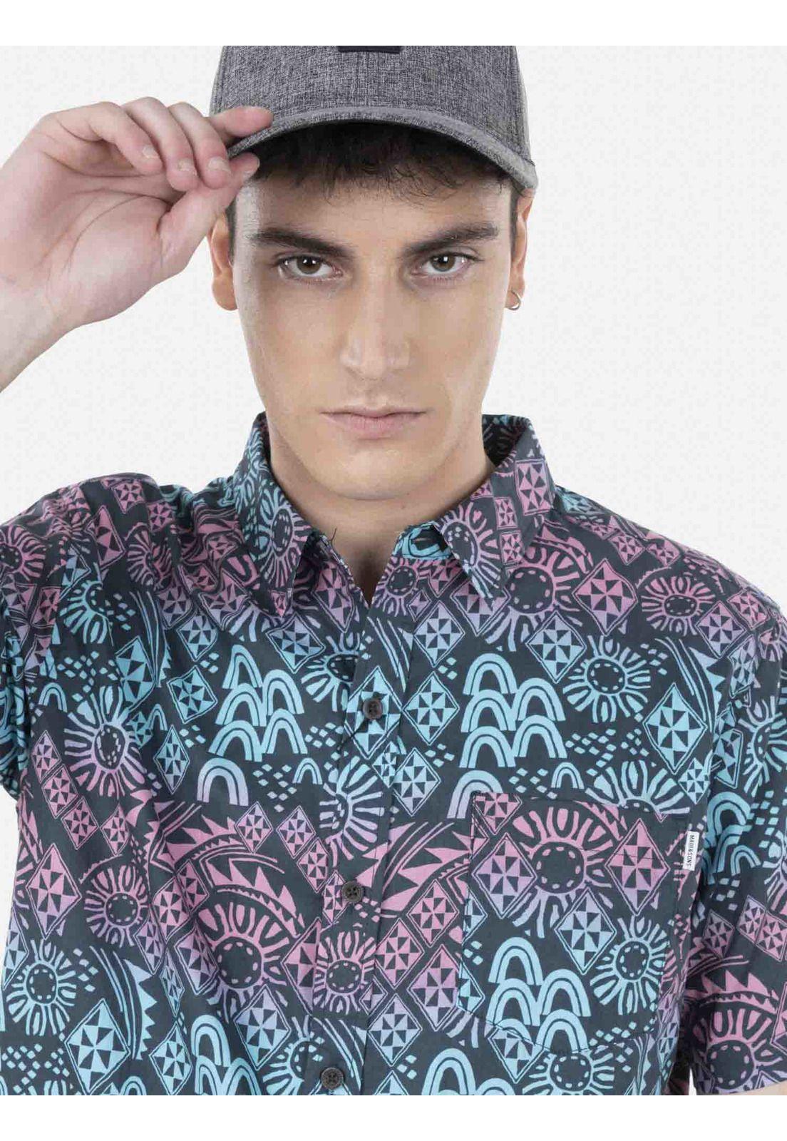 Camisa SUNSET BEACH Hombre Multicolor Maui and Sons-1