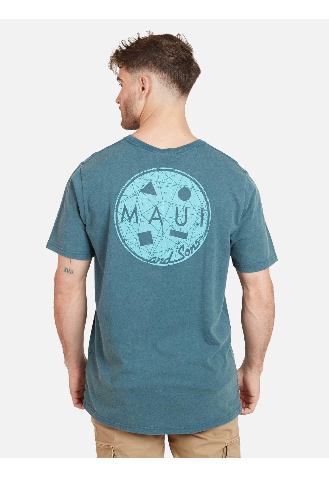 Polera LOGO CLASSIC SS TEE Hombre Azul Maui & Sons-1