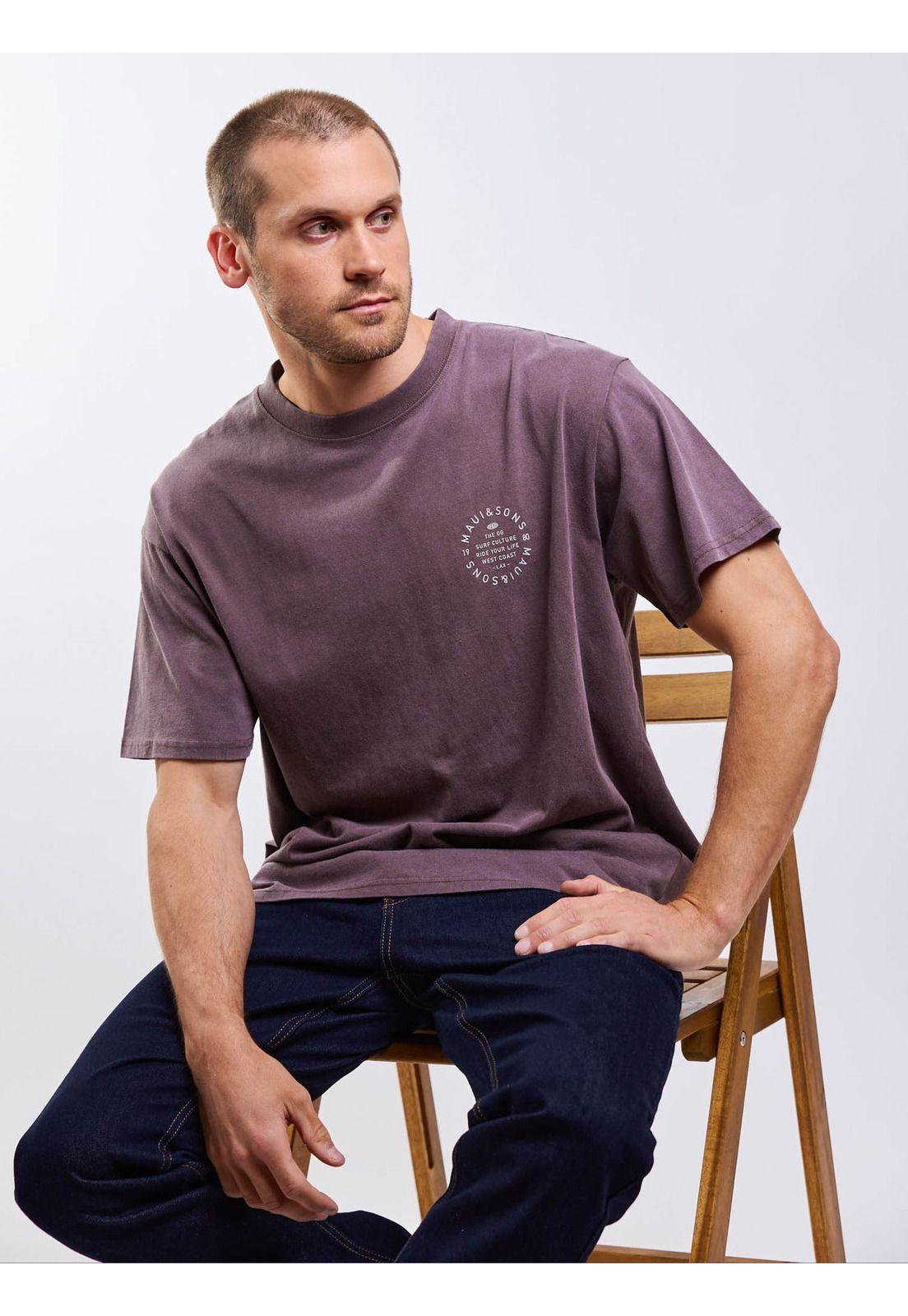 Polera MC Saltyx Café Hombre Maui And Sons-5