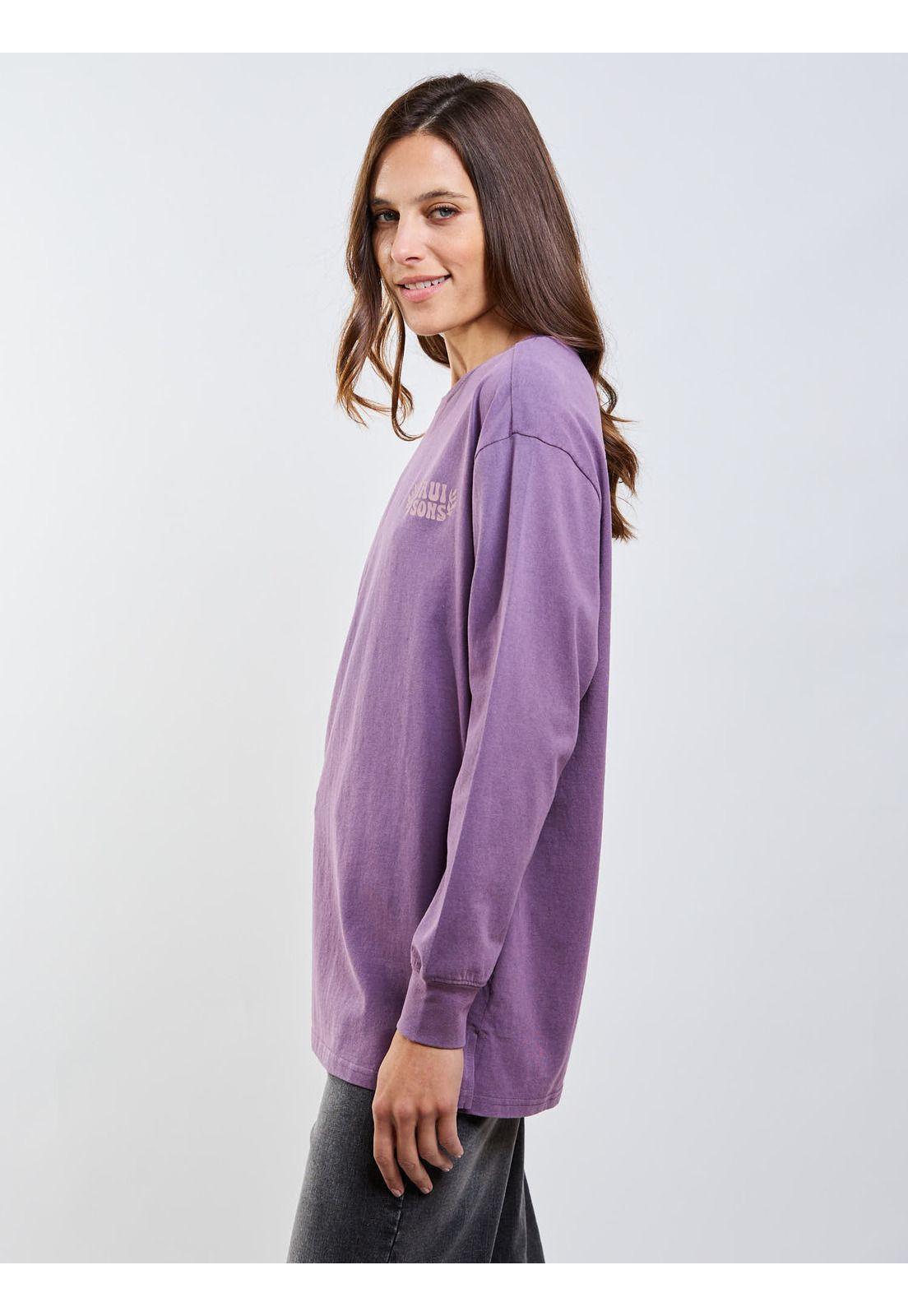 Polera ML Ross Morado Mujer Maui And Sons-2