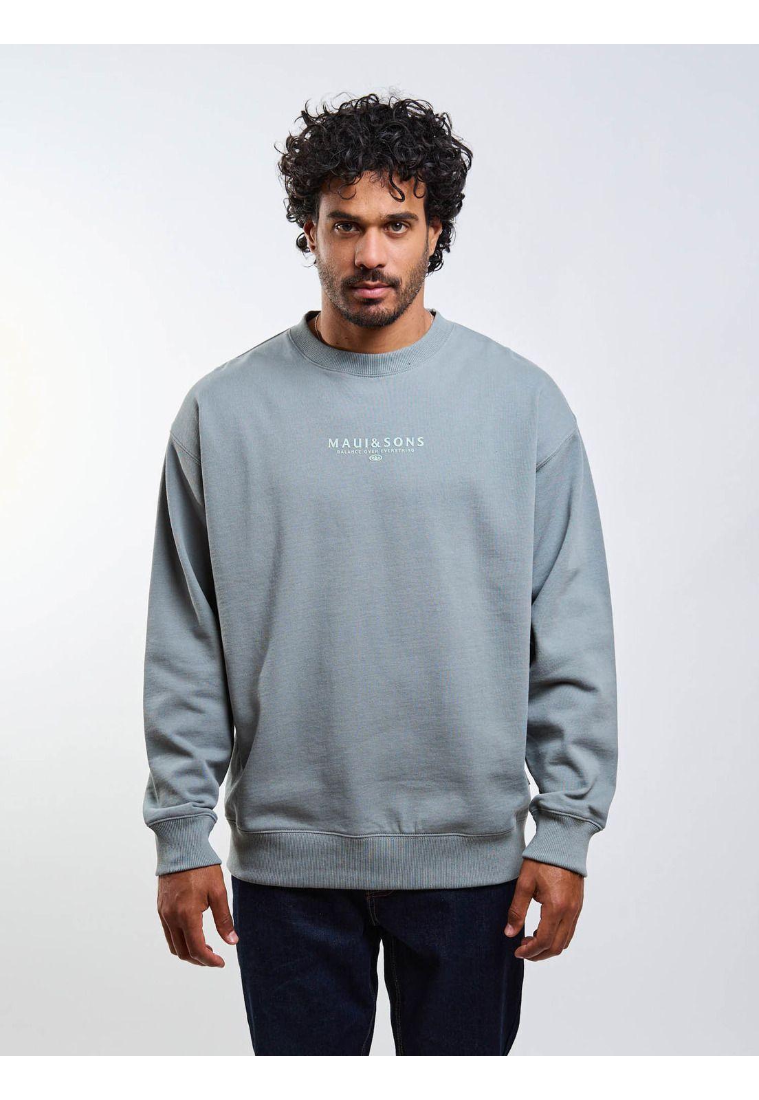 Poleron CR Balance Crew Verde Hombre Maui And Sons-4