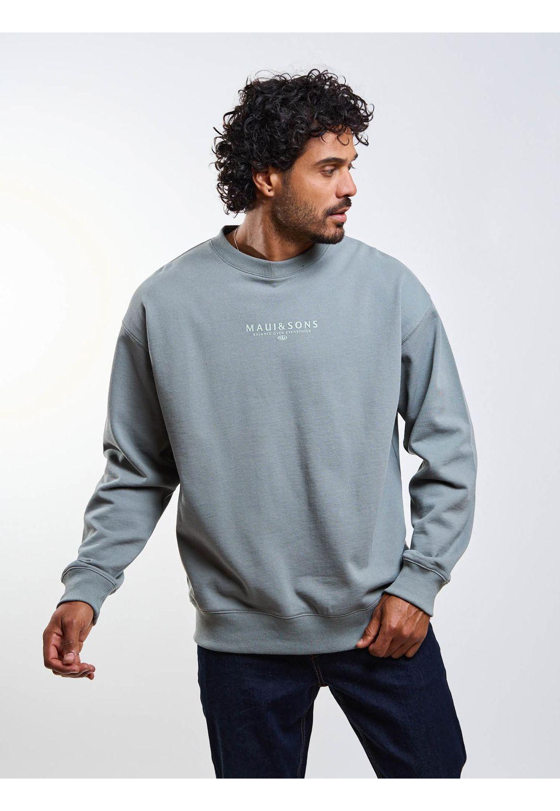 Poleron CR Balance Crew Verde Hombre Maui And Sons-8