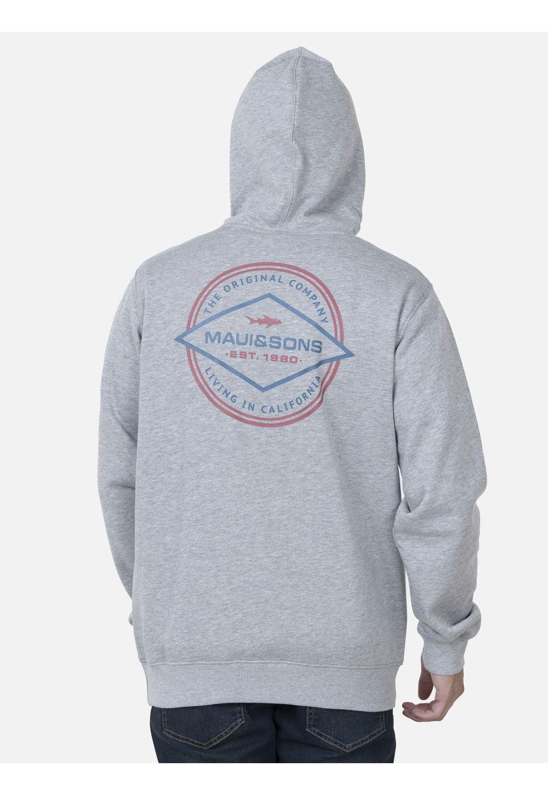Poleron Hombre square shark Gris Maui and Sons-1