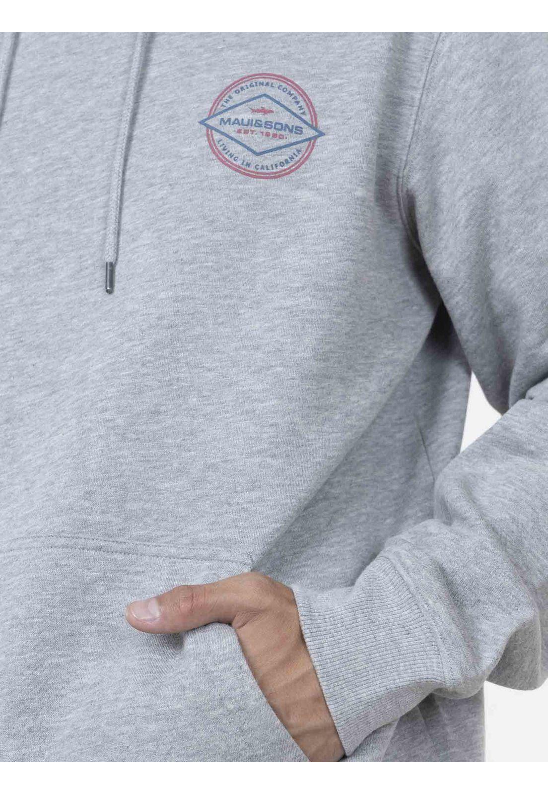 Poleron Hombre square shark Gris Maui and Sons-2