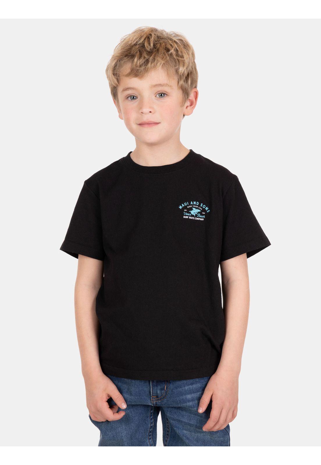 Polera MC Solatek Negro Infantil Maui And Sons-0