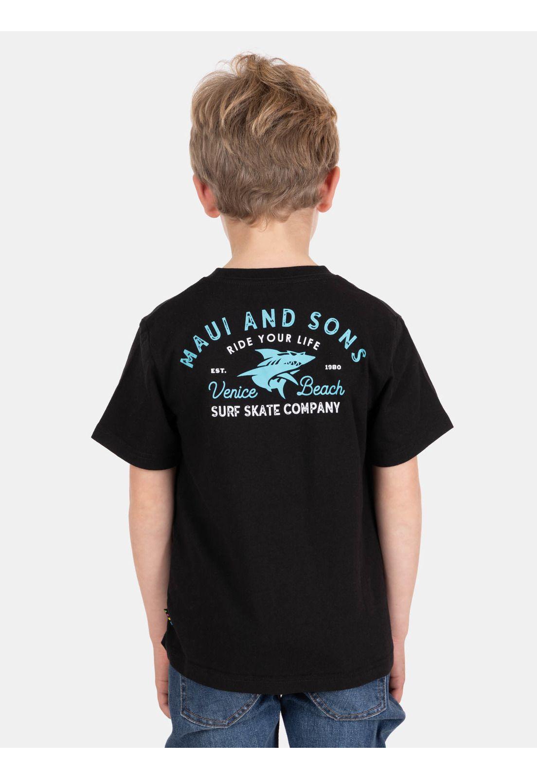 Polera MC Solatek Negro Infantil Maui And Sons-1
