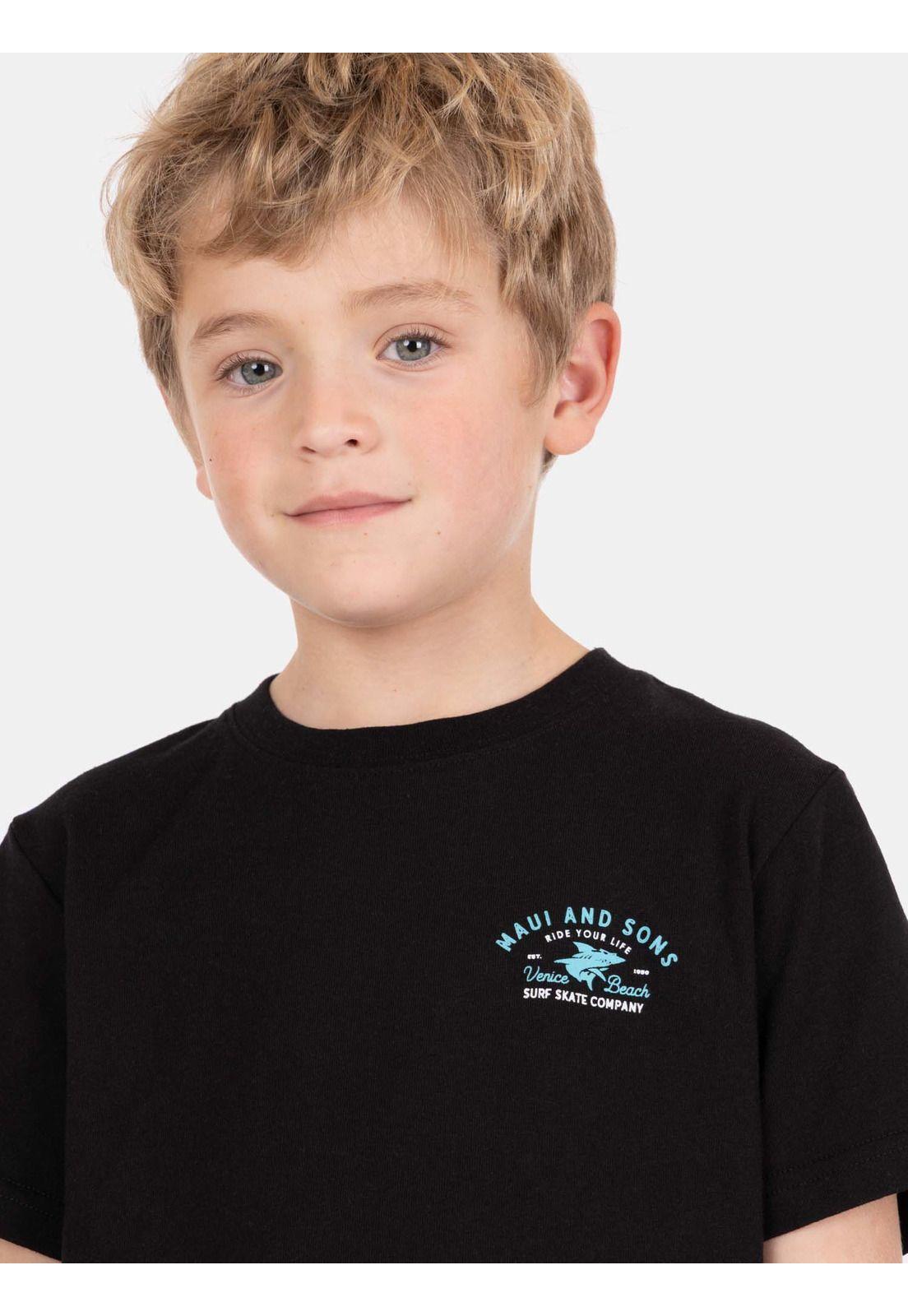 Polera MC Solatek Negro Infantil Maui And Sons-2