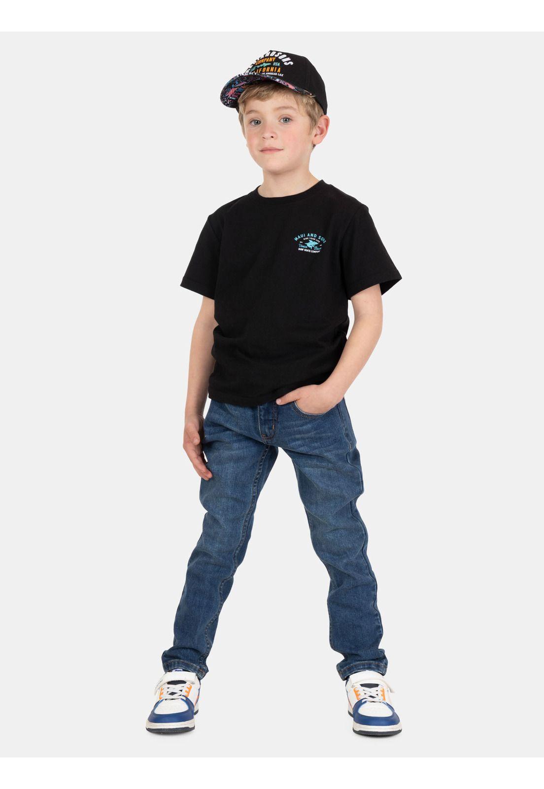 Polera MC Solatek Negro Infantil Maui And Sons-3