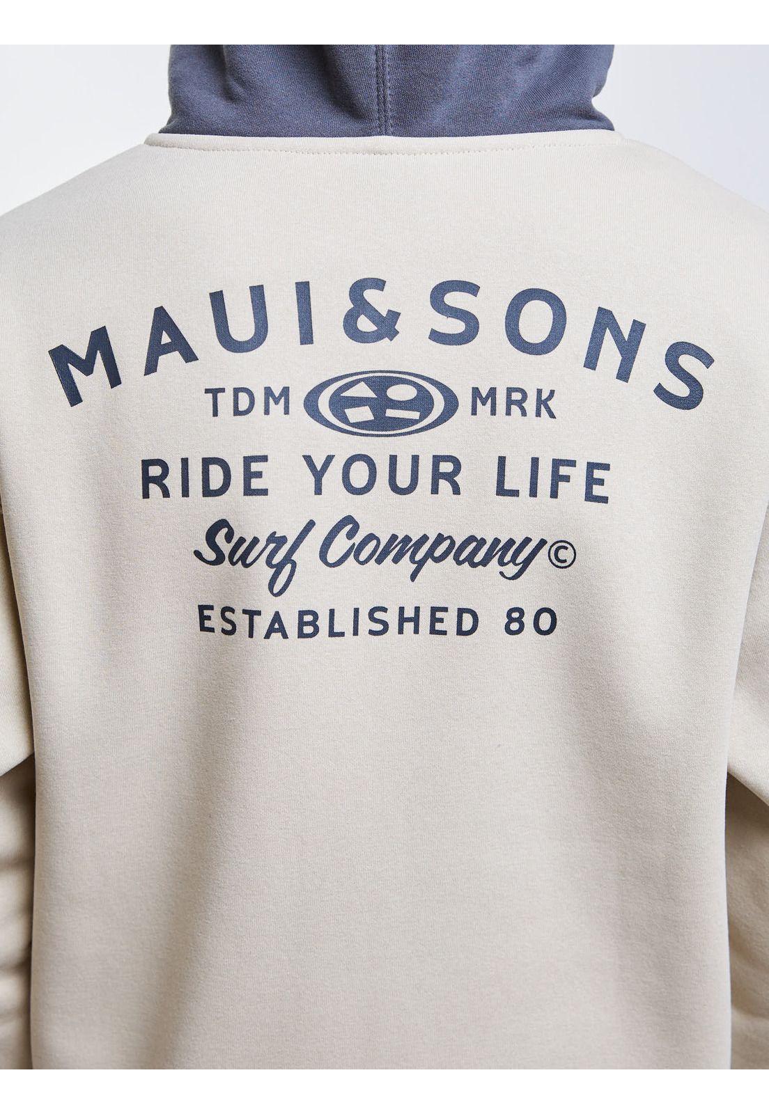 Poleron FZ Flux Beige Infantil Maui And Sons-3