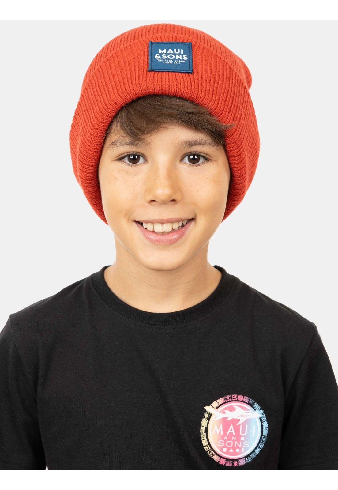 Gorro The Og Shark Team Beanie Rojo Niño Maui And Sons-0